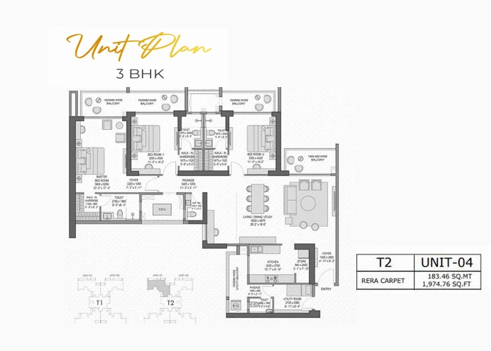  Experion Elements 3BHK Type 1 Flats
