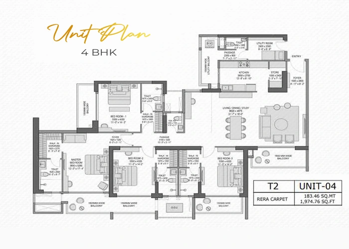 Experion Elements 3BHK Type 2 Flats
